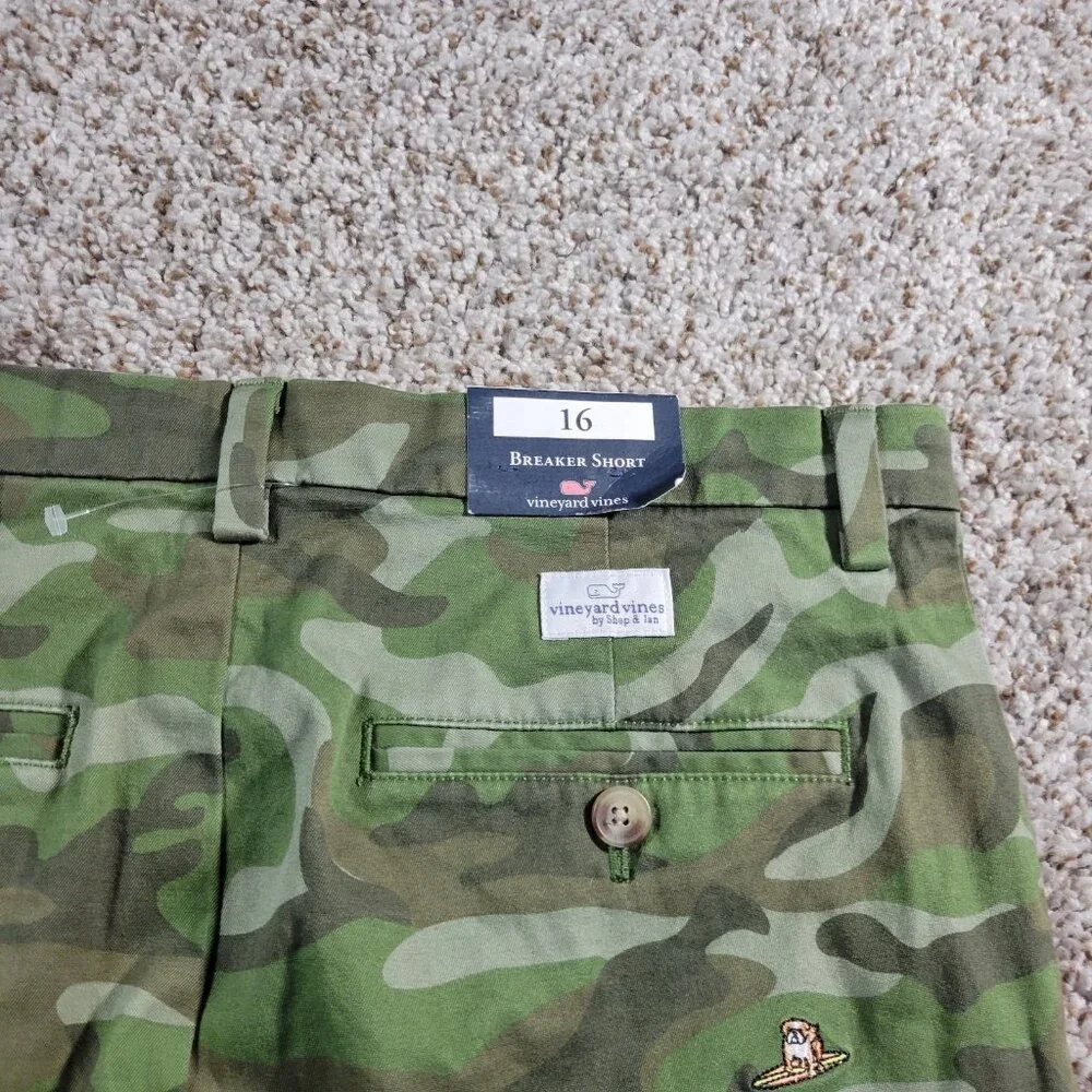 Vineyard Vines Shorts Boys 16 Camo Breaker Chino Preppy Tags